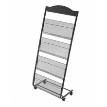 4-Tier Brochure Display Rack with Wheels Floor Stand HS-Z13