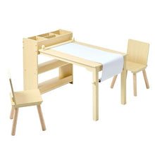 Kids Art & Craft Table Set with 2 Chairs and Storage Cabinet