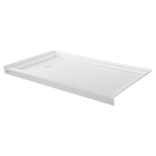 60 x 36 Inch Shower Pan Single Threshold Shower Base with Left Drain (White)