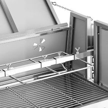 Charcoal Rotisserie Grill 38W Pig & Lamb Spit Roaster 132 LB Capacity Wheels Stainless Steel