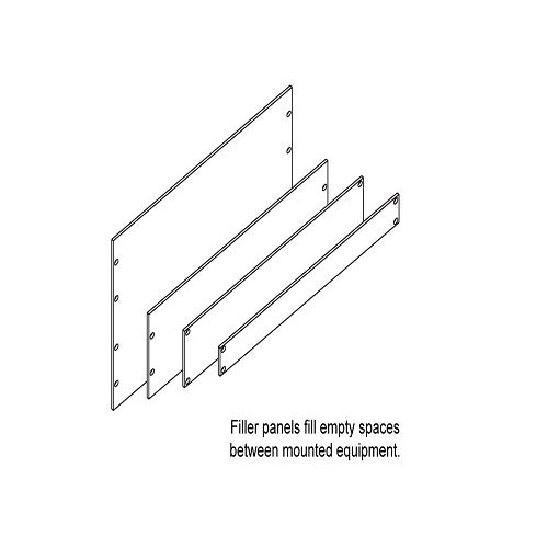 1RMU 1.72H Filler Panel Glacier White 30025-E01