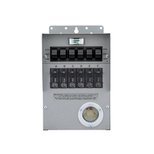 30A 125V 6 Circuit Gray Metal Portable Generator Transfer Switch 306A1