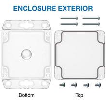 4.36" X 1.38" X 3.15"Plastic Box Enclosure With Flang RBF33P06C08C