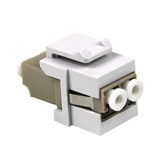 LC Duplex Multimode Fiber Keystone Jack Adapter White IN1-4415/LC/WH