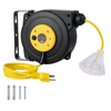 30ft Retractable Extension Cord Reel 16AWG/3C SJTOW Power Cord Yellow