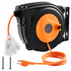 30ft Retractable Extension Cord Reel 16AWG/3C SJTOW Power Cord