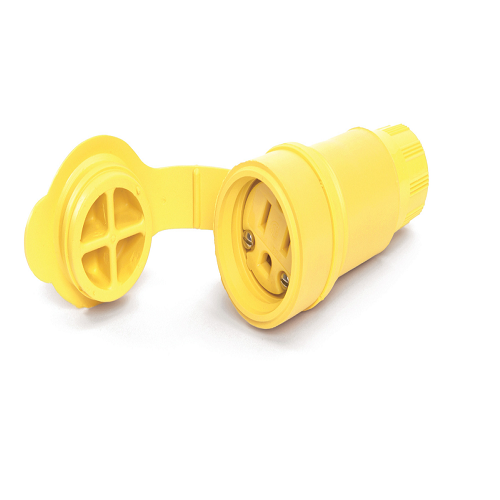 15A Yellow Type Water Tight Nema 125V Elastogrip Connector Hubbell 59930000 (Pack Of 10)
