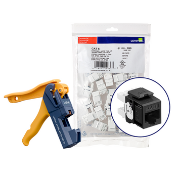 Cat 6 QUICKPORT Jacks Bulk QUICKPACK Black (Pack of 150) 61110-JE6