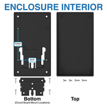 Slide Release Black Flanged Wallmount Enclosure 0.9 Height 15SW,BK