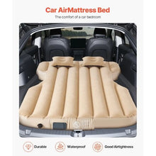 84.1x49.2x7.9 Inch Inflatable Car Air Mattress with Built-in Pump Beige