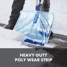18-inch Strain-Reducing, Shatter-Resistant Polycarbonate Snow Shovel with Spring-Assisted Handle