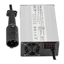 15Amp 48V Aluminum Alloy 3-Pin Round Plug LED Indicator Golf Cart Battery Charger