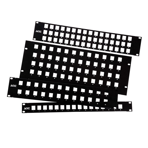 1RU 48 Port Rack Mount Field Configurable Angled patch panel KMJ ACC48