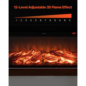 65.5-Inch 1500W 5120BTU Freestanding Electric Fireplace Stove Heater with Mantel White