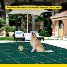 20 x 42 ft Inground Pool Safety Cover – Mesh PP Winter Cover, Triple-Stitched, Green, Hardware Included (No Tray)