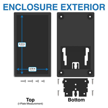 Slide Release Black Flanged Wallmount Enclosure 0.9 Height 15SW,BK
