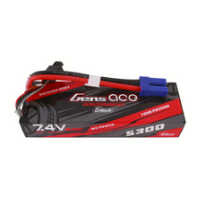 Gens Ace 5300mAh 2S1P 7.4V G-Tech HardCase Lipo Battery Pack 24# With EC5 Plug For RC Car GEA532S60E5GT