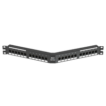 24 Port DataPatch Cat6A 10Gig Angled Punchdown Panel 1RU DPA246X88TGY