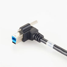 USB 3.0 B Male Screw Lock Cable Angled PCM-CLC-22