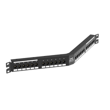 24 Port DataPatch Cat6A 10Gig Angled Punchdown Panel 1RU DPA246X88TGY