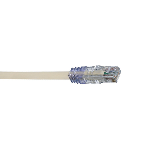 7' 24 AWG Off White Cat 6A UTP Copper Patch Cord UTP6AX7