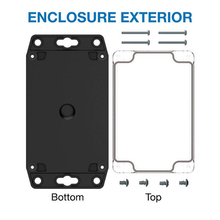Flanged Base Polycarbonate Plastic Clear/black RBF53P06C28B
