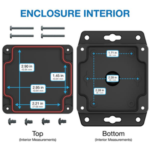 4.36" X 1.38" X 3.15"Plastic Box Enclosure With Flang RBF33P06B08B