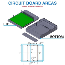 2.20"W x 2.80"L x 0.71"H Faceplate Handheld Enclosure With Pocket Clip M4,PC,TRGY