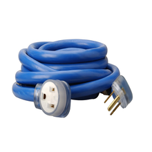 25' Ft 8/3 STW Extension Cord With 250V/50A NEMA 6-50 Plug and Receptacle Lit Ends 19178806 (Pack Of 2)