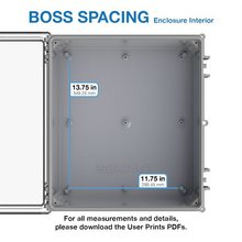 17.75" x 16.27" x 7.13" Boss Spacing Industrial Enclosure I622HL,TCBG