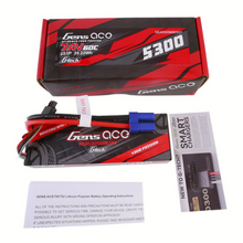 Gens Ace 5300mAh 2S1P 7.4V G-Tech HardCase Lipo Battery Pack 24# With EC5 Plug For RC Car GEA532S60E5GT