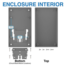 Slide Release Gray Flanged Wallmount Enclosure 0.9 Height 15SW,GY
