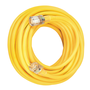 50"Ft Yellow Extension Cord 10/3 SJTW Outdoor Power Light Indicator 2688SW0002 (Pack Of 2)