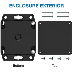 4.36" X 1.38" X 3.15"Plastic Box Enclosure With Flang RBF33P06B08B