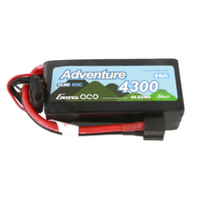 Gens Ace 4300mAh 3S1P 11.4V Adventure High Voltage G-Tech Lipo Battery With Deans And XT60 Adapter GEA433S60T3GT