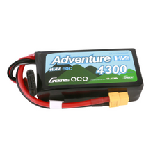 Gens Ace 4300mAh 3S1P 11.4V Adventure High Voltage G-Tech Lipo Battery With XT60 Plug GEA433S60X6GT