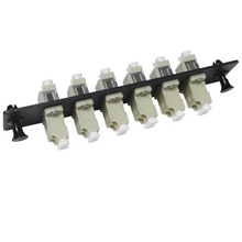 6-Port Multimode Fiber Adapter Panel with LC Duplex Couplers and Flanges FB24-2611LCB12