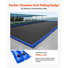 10 Ft Double-Chamber Pool Cover Water Tubes, 12-Pack Pool Cover Water Bags, 0.4 mm Thick PVC Weights