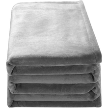 72" x 84" Electric Heated Blanket Double Sided Flannel Throw with 5 Heating Levels, 10-Hour Auto-Off Timer, Machine Washable, ETL/FCC Certified, Grey