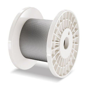 1/8 Inch 7x7 Strand T304 Stainless Steel Braided Aircraft Cable 100FT With 124 Accessories