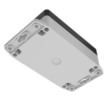 Flanged Base Polycarbonate Plastic Black/gray RBF53P06B10G