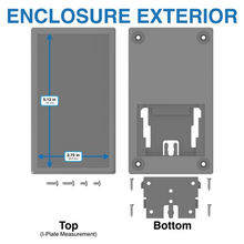 Slide Release Gray Flanged Wallmount Enclosure 0.9 Height 15SW,GY
