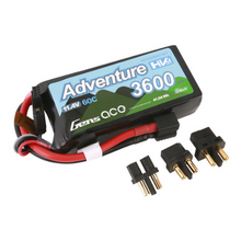 Gens Ace 3600mAh 3S1P 11.4V Adventure High Voltage G-Tech Lipo Battery With Deans And XT60 Adapter GEA363S60T3GT