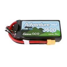 Gens Ace 3600mAh 3S1P 11.4V Adventure High Voltage G-Tech Lipo Battery With XT60 Plug GEA363S60X6GT