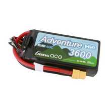 Gens Ace 3600mAh 3S1P 11.4V Adventure High Voltage G-Tech Lipo Battery With XT60 Plug GEA363S60X6GT