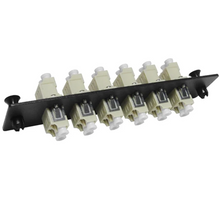 6-Port Multimode Fiber Adapter Panel with LC Duplex Couplers and Flanges FB24-2611LCB12