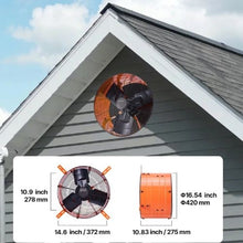 16-Inch Gable Mount Attic Exhaust Fan 2940 CFM with Adjustable Thermostat