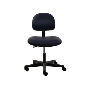 17" H - 22" H Desk Height Vinyl Chair No Arms PL12-V-BLACK-251 Black