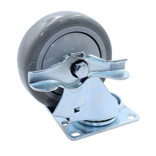 4" Industrial Strength Polyurethane Swivel-Brake Caster SLAC4SBP