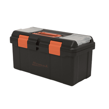 20" Black Plastic Toolbox with Beveled Lid BK00119005 (Pack of 18)